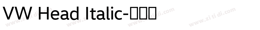VW Head Italic字体转换
